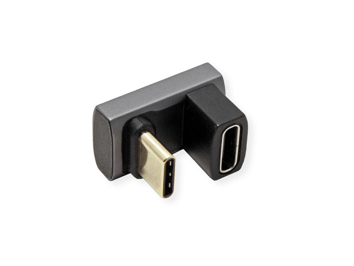ROLINE USB4 Gen 3x2 Adapter Typ C ST/BU, Aluminium, 360°, breit, silberfarben