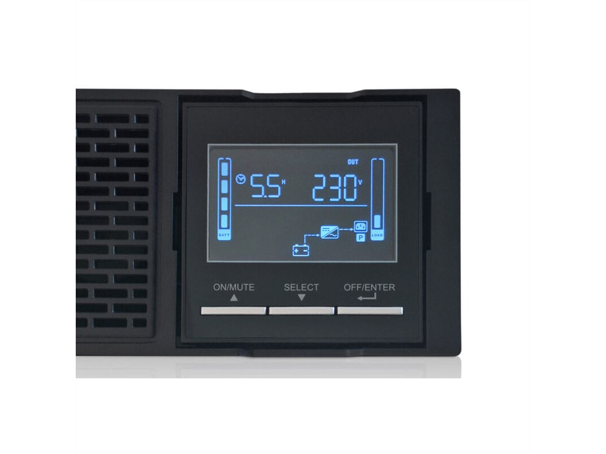 GUDE EPB 8810-3 USV 3000VA UPS Backup Tower/RM, schwarz