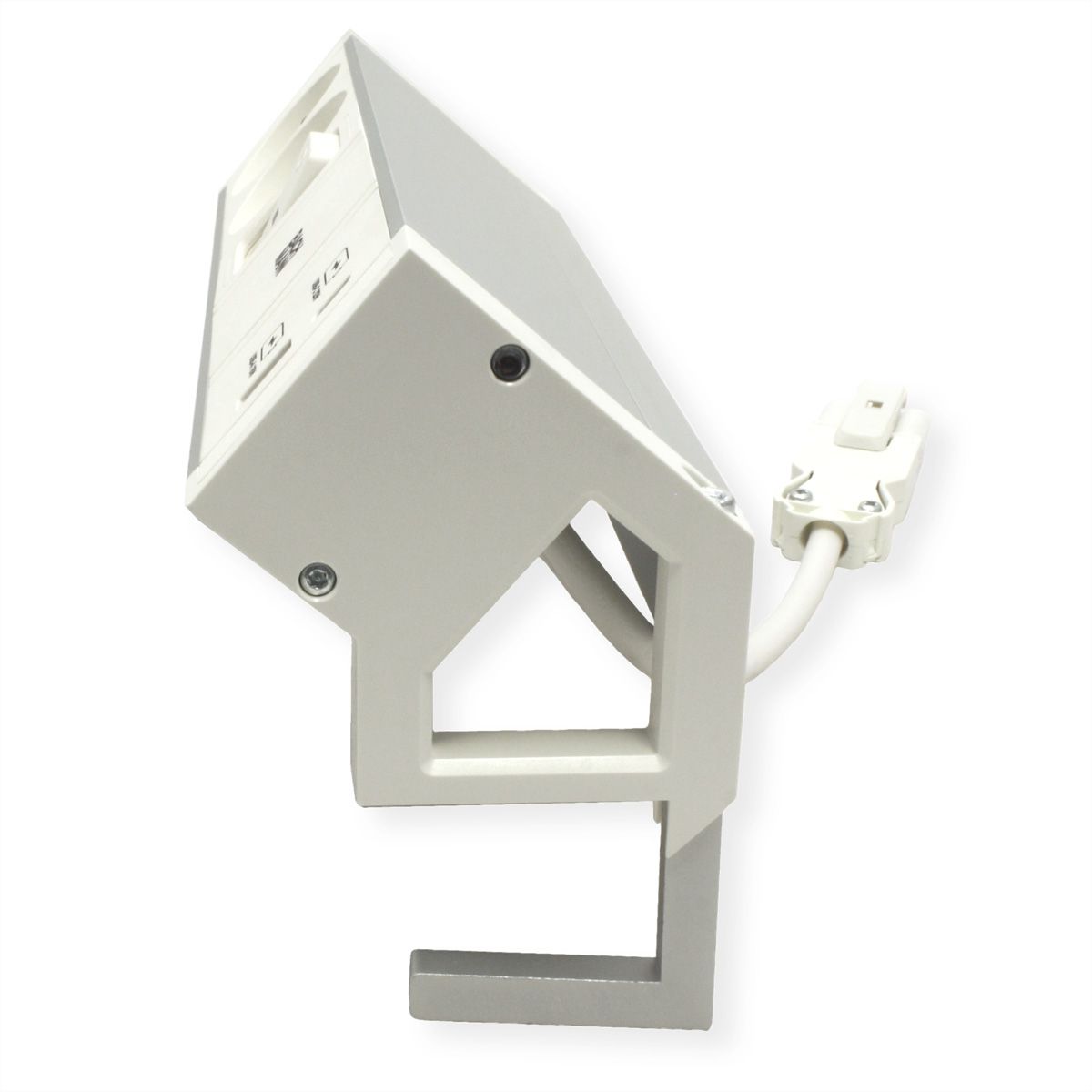 BACHMANN DESK2 ALU WHITE 2xUTE 1xUSB A/C 22W 1xSchalter 0,2m