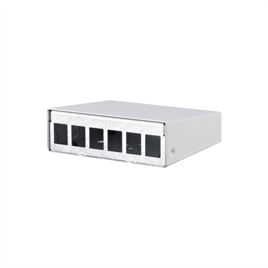 METZ CONNECT Keystone AP-Gehäuse 6 Port reinweiß RAL9010