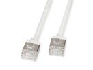 ROLINE U/FTP DataCenter Patchkabel Kat.6A (Class EA), LSOH, slim, extra kurzer Stecker, weiß, 5 m