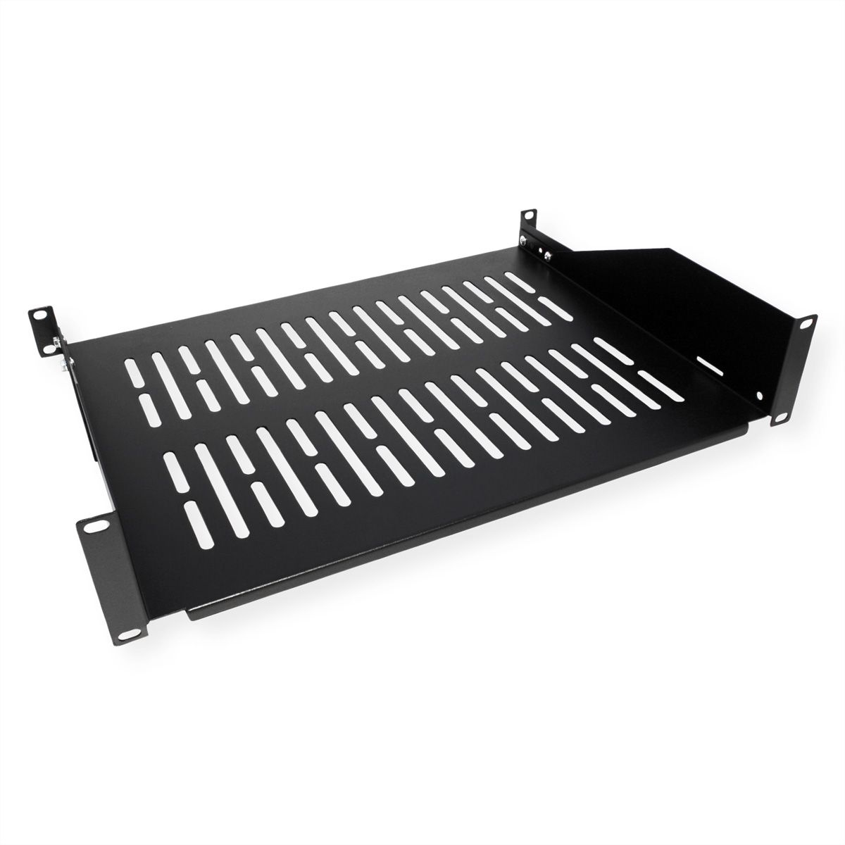 VALUE 19-Zoll-Geräteträger, 485 x 350mm, 2HE, max. 25kg, schwarz