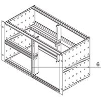 SCHROFF Teilfrontplatte, U-Profil mit Klinkung, 6 H / 2 TE - FRONTPL.6HE 2TE VERT.AUSBAU