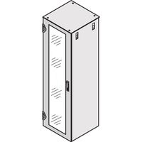 SCHROFF Glastür IP 20, 1-Punkt-Verriegelung - TUER 1200H 600B GLAS RAL7021