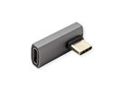 ROLINE USB4 Gen 3x2 Adapter Typ C ST/BU, Aluminium, 90°, gedreht, silberfarben