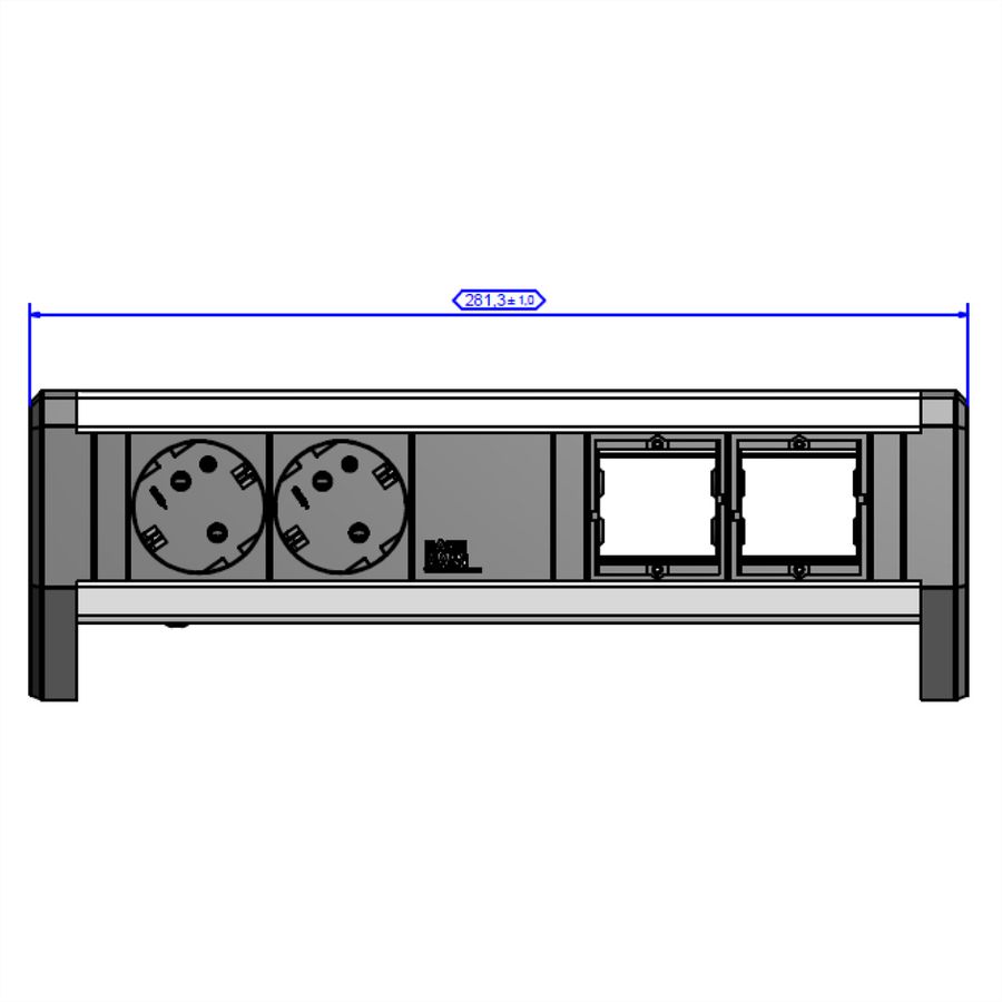 BACHMANN DESK 2x Schutzkontakt, 2x ABD GST18