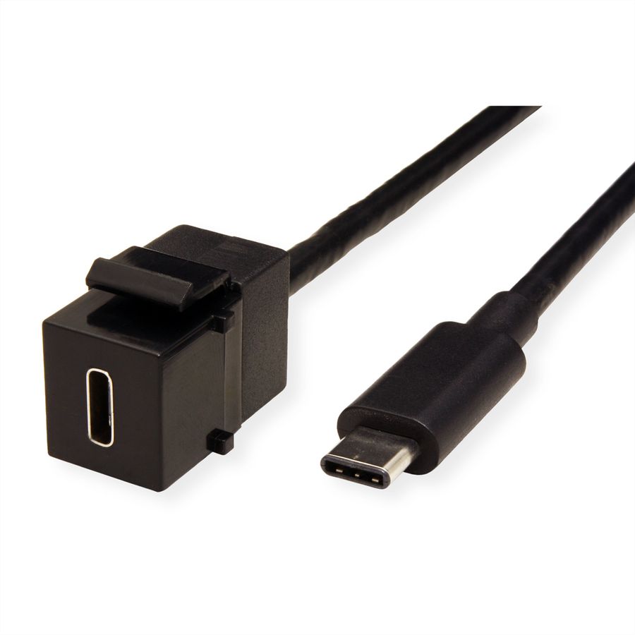 BACHMANN Keystone USB 3.1 Kupplung, Typ C PD 60W Buchse/Stecker, 0,5 m