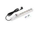 BACHMANN 19" Steckdosenleiste 6xSchutzkontakt 1x Leitungsschutzschalter, 2 m