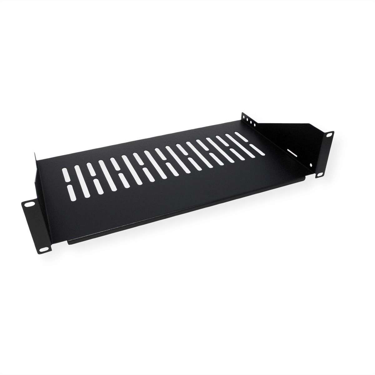 VALUE 19-Zoll-Geräteträger, 485 x 250mm, 2HE, max. 15kg, schwarz