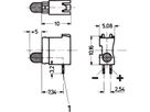 SCHROFF Einfach-LED, kurze Bauform, x 3,2 mm - LEUCHTDIODE 3,2 GN 1.EBENE