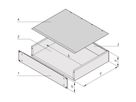 SCHROFF 19"-Kompletteinschub aus Stahlblech, Deck- und Bodenblech geschlossen - MULTIPAC 2HE 340T ALZN