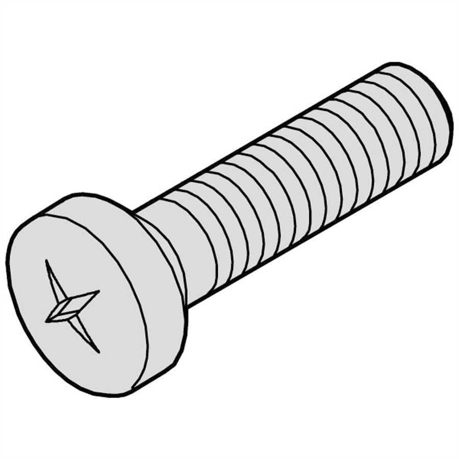 SCHROFF Linsenkopfschraube mit Kreuzschlitz - NTS LIN.SCHR.M2,5X 5 100STK