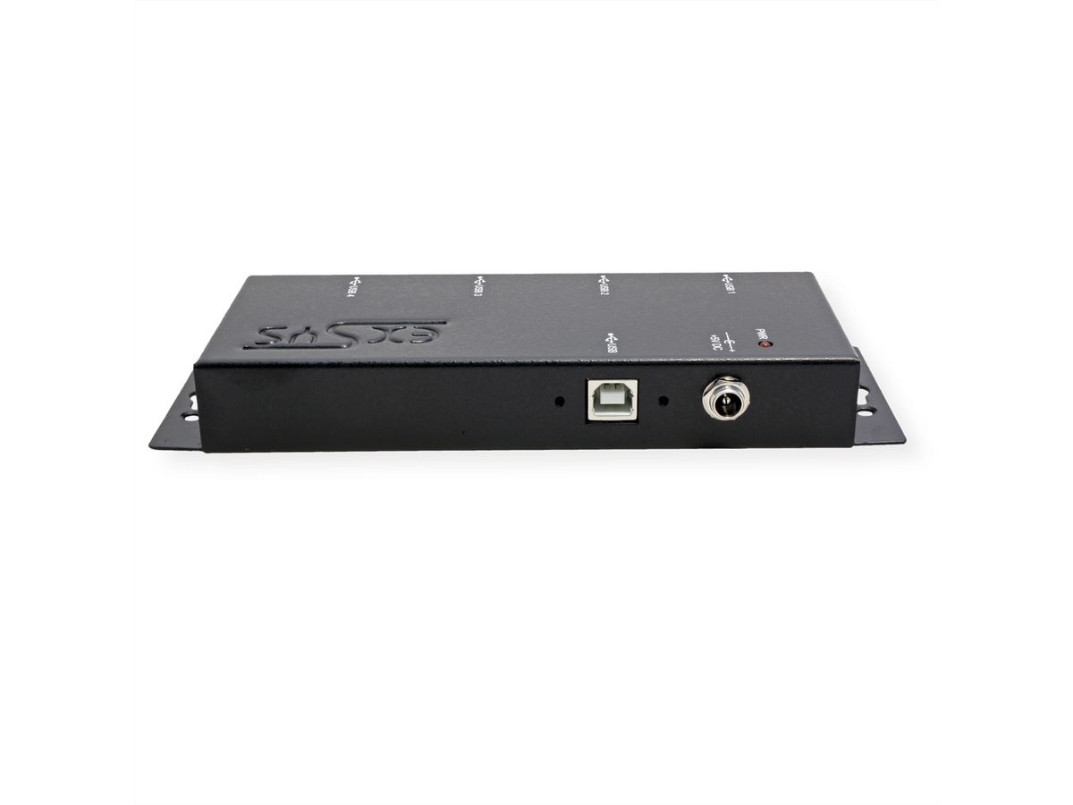 EXSYS EX-1166HMV 4 Port externer USB 2.0 Hub Metall verschraubbar