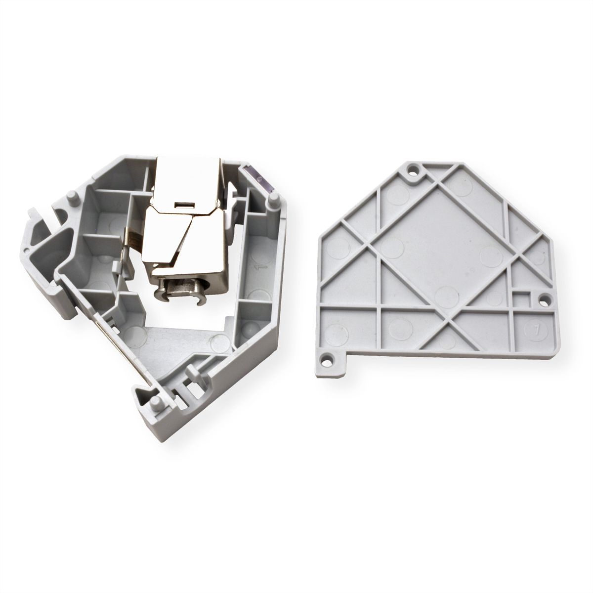 ROLINE Tragschienenadapter für ROLINE Keystone SLIM Module, unbestückt