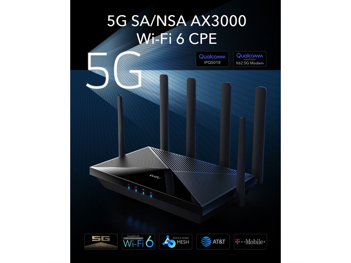 CUDY P5_EU AX3000 Wi-Fi 6 5G Mesh Router Gigabit