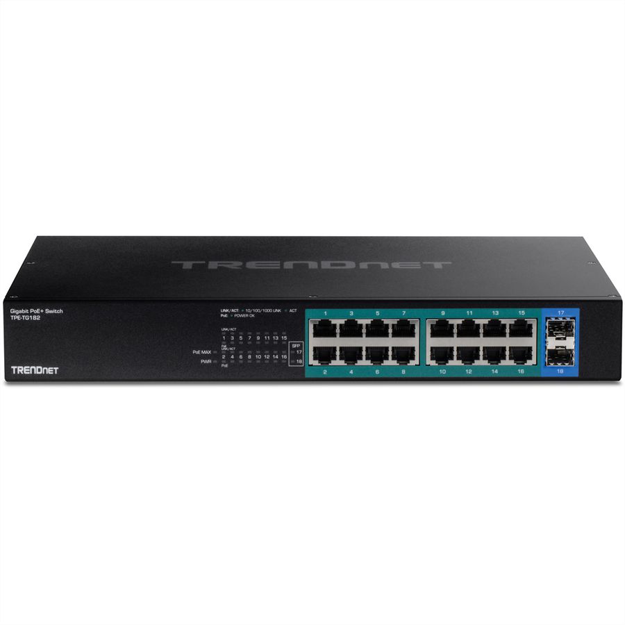 TRENDnet TPE-TG182 18-Port Gigabit PoE+ Switch