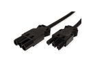 BACHMANN Geräteverlängerung GST18-3 Stecker/Kupplung, schwarz, 1 m