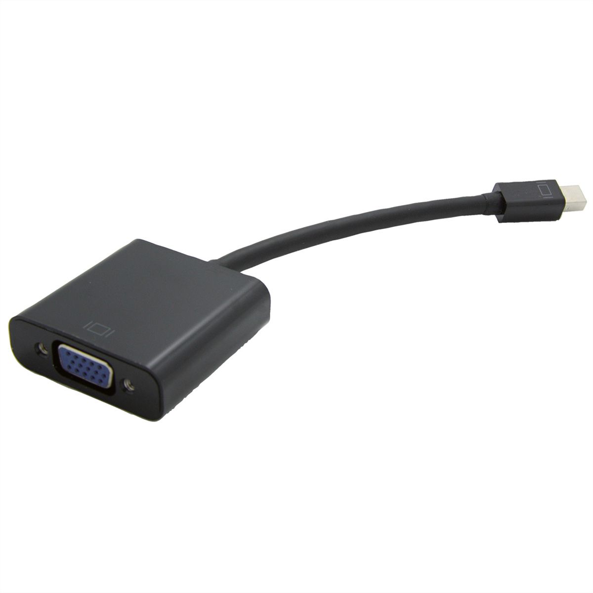 VALUE Mini DisplayPort-VGA Adapter, Mini DP ST - VGA BU, Aktiv