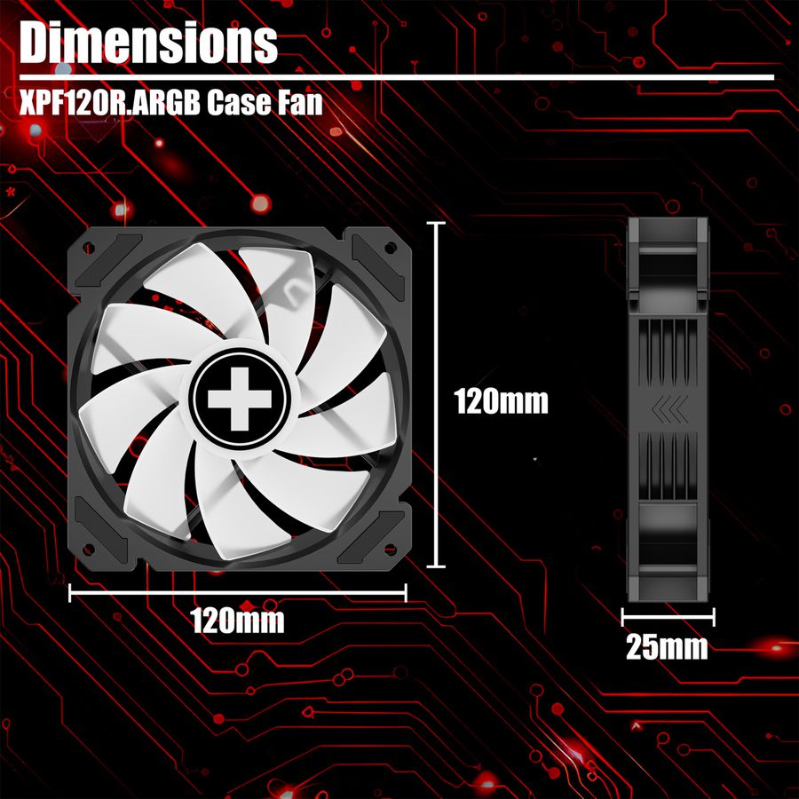 XILENCE Performance A+ REVERSE XF065, 120mm ARGB LED Lüfter schwarz