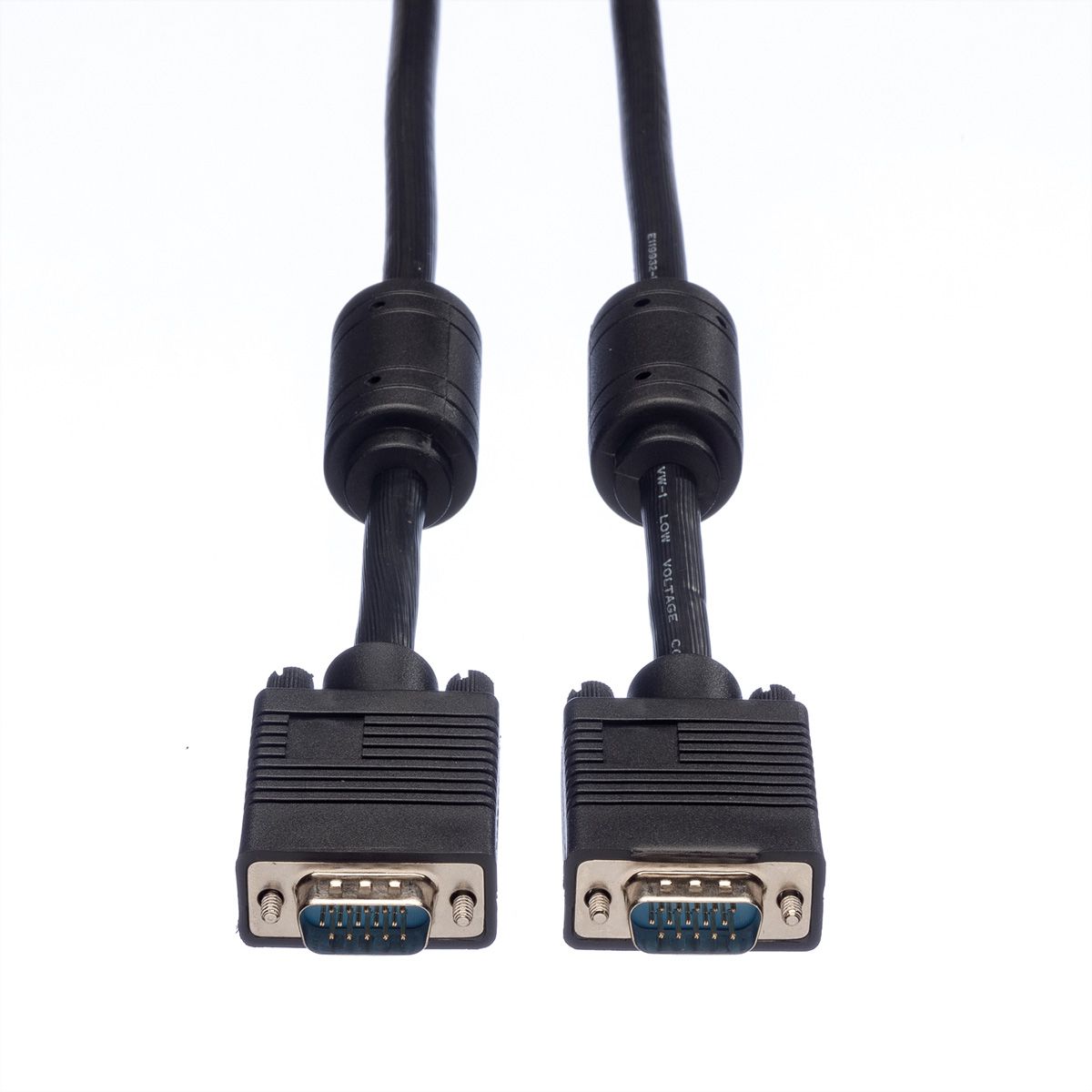 ROLINE SVGA Monitor-Kabel mit Ferritkern+DDC, HD15 ST-ST, 10 m