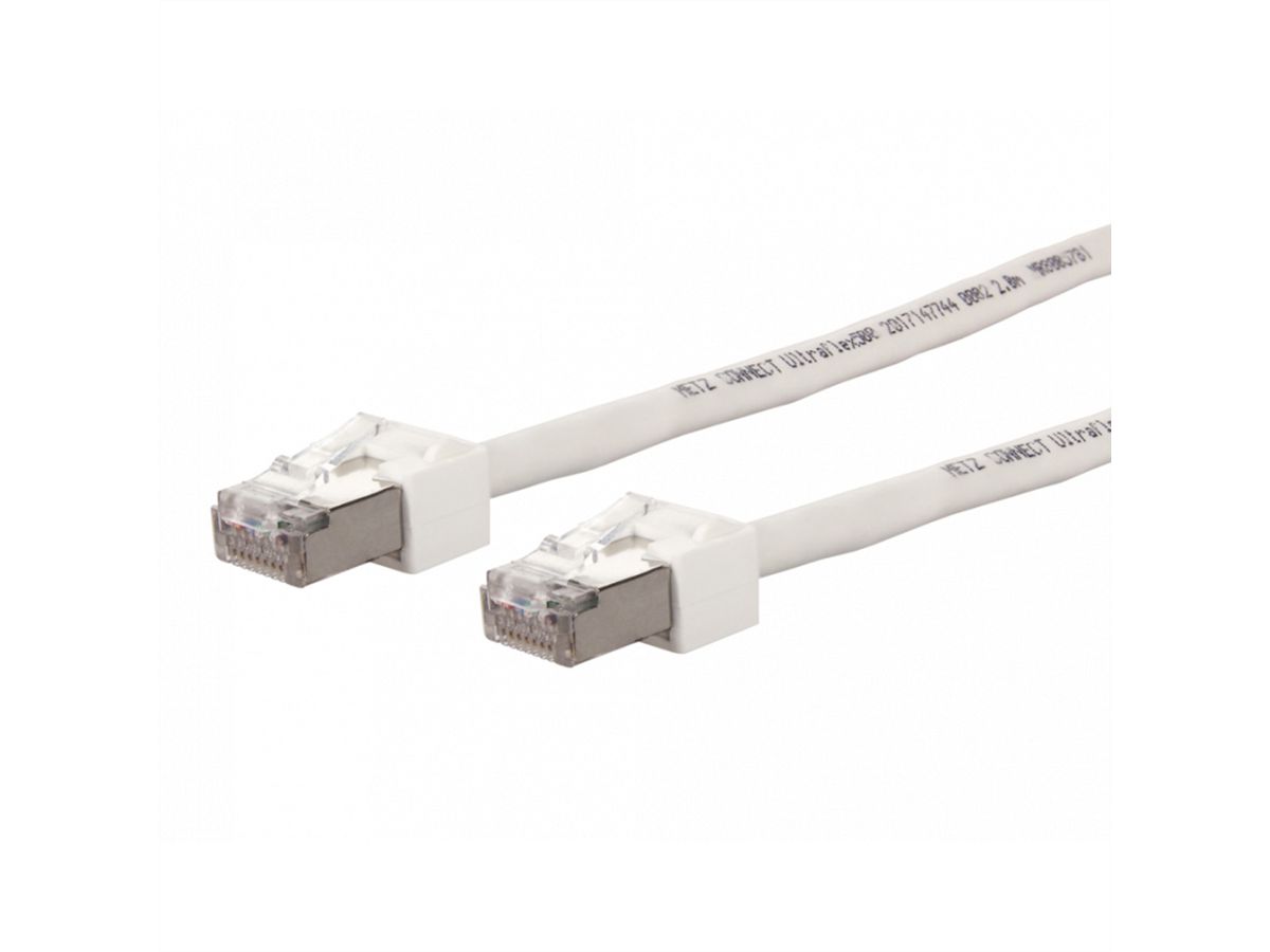 METZ CONNECT Patchkabel Kat.6 (Class E) S/FTP, Ultraflex500 VoIP, AWG 26, LSOH, weiß, 10 m