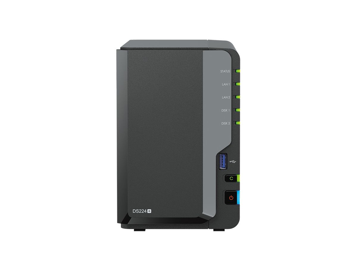 Synology DiskStation DS224+ NAS & Speicherserver Desktop Eingebauter Ethernet-Anschluss Schwarz J4125