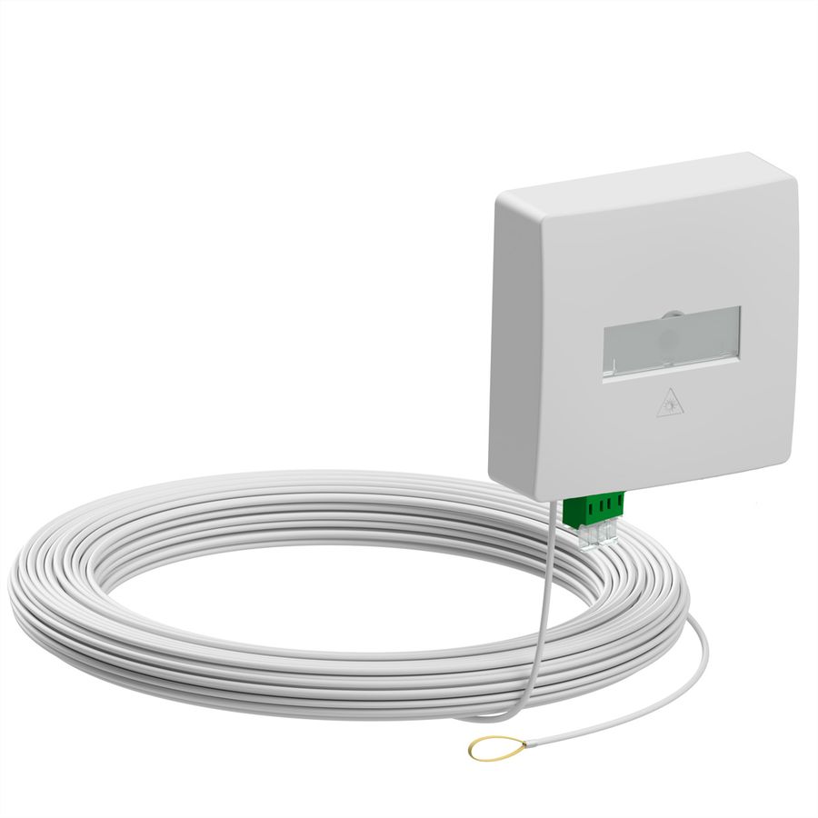d.center® Gf-TA 42, vorkonfektioniert, 1x LCD/APC Kupplung, 1x LC/APC-Duplex-Kabel, 15 m