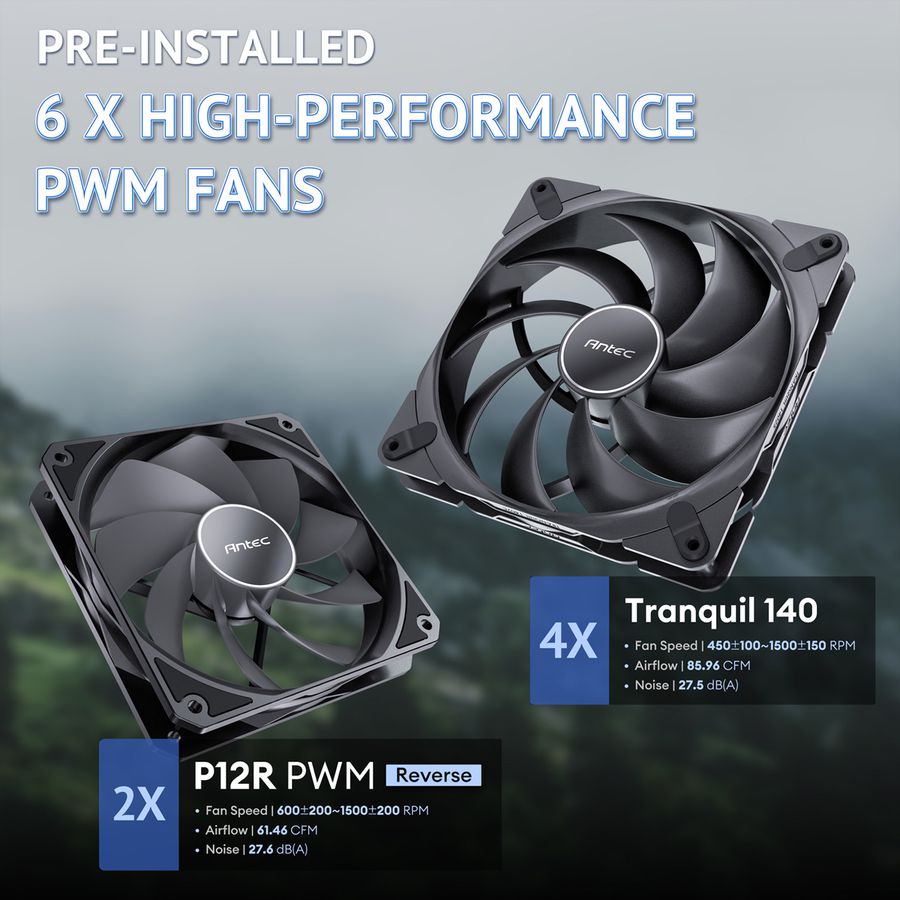 ANTEC FLUX PRO EUV PC Gehäuse Big / Full Tower ATX, schwarz