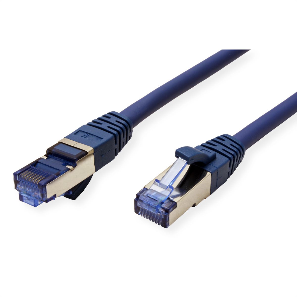 VALUE Patchkabel Cat.6A (Class EA) S/FTP (PiMF), LSOH, blau, 1 m