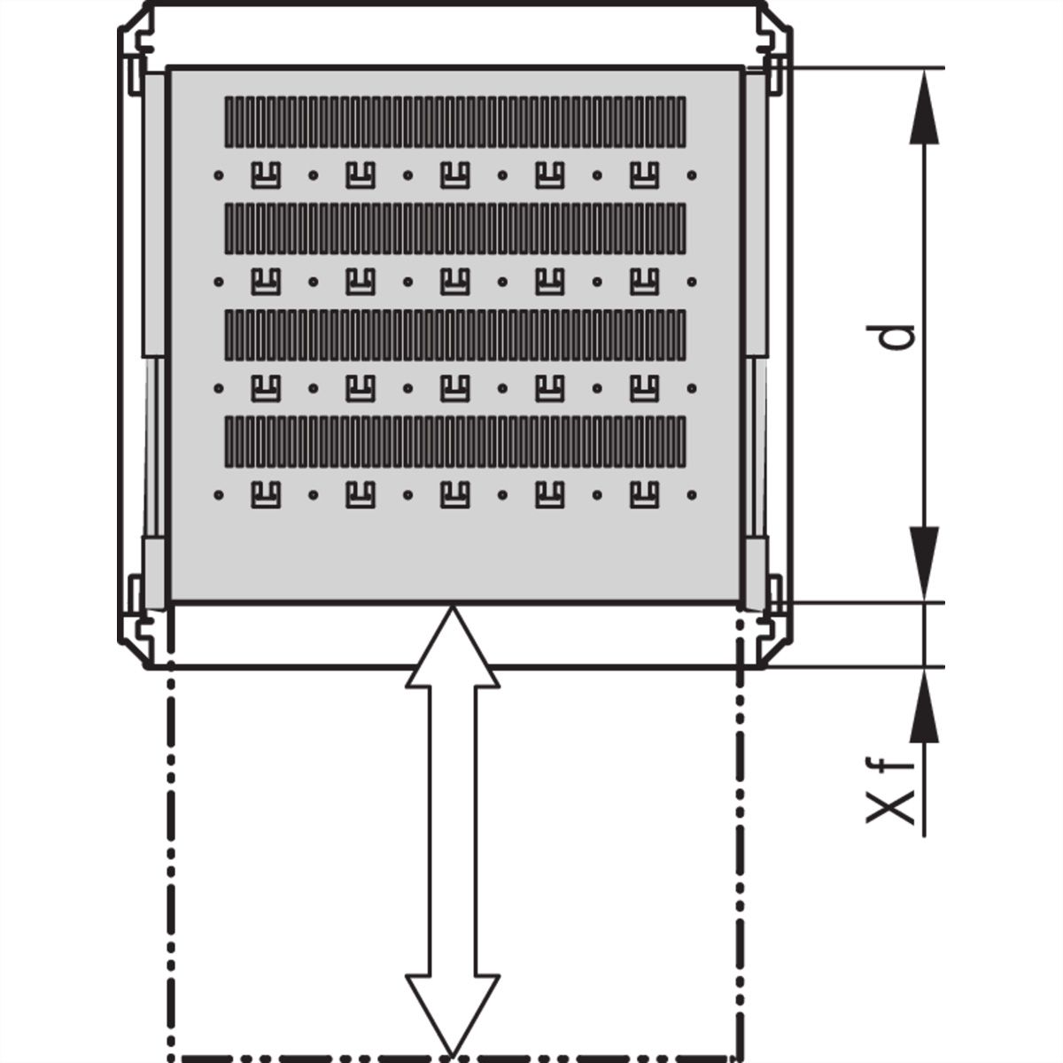 SCHROFF Gestellfachboden ausziehbar - GESTELL AUSZ.FACH. 800B 800T