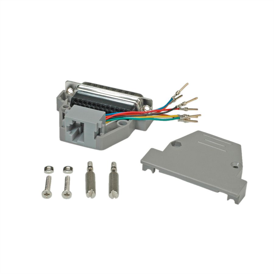 ROLINE DB25 Stecker-RJ45 Buchse 8P/8C 8Ltg.