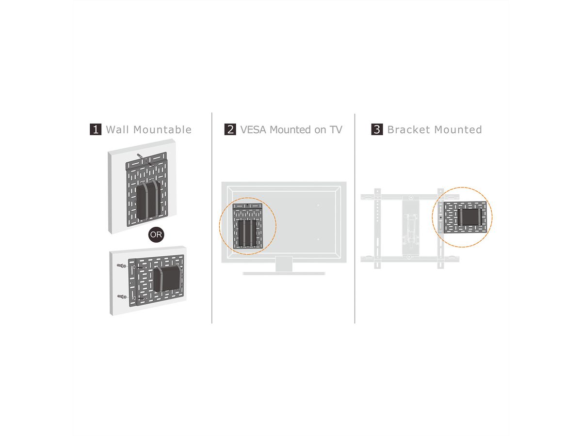 ROLINE Media-Player Halterung, gross (340 x 224 mm), bis 5 kg