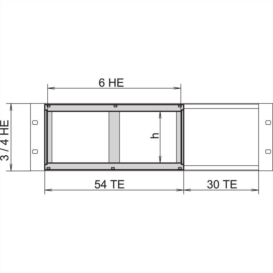 SCHROFF Horizontaler Kartenausbau - HORIZ.AB. 3HE VO LD HI VT
