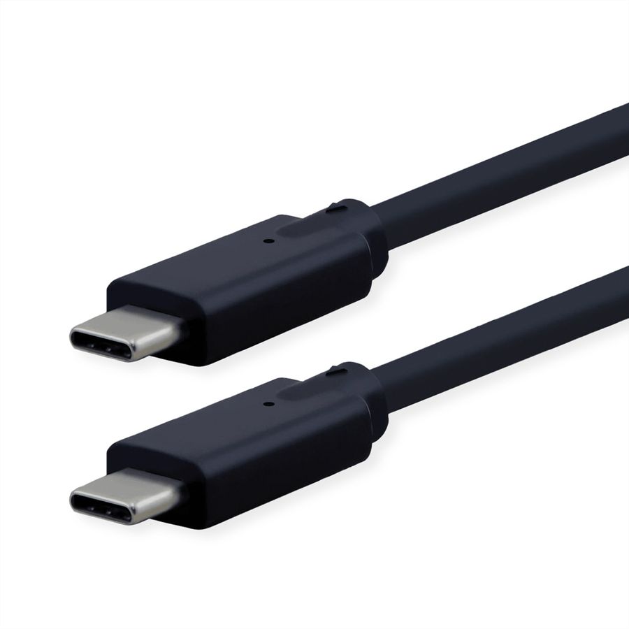 ROLINE USB 3.2 Gen 2 kompatibles Kabel, USB C-C, ST/ST, 4K UHD-1, 10Gbit/s, Emark, 85W, schwarz, 7 m