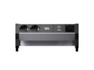 BACHMANN DESK2 ALU BLACK 2xSchutzkt.USB, USB Charger 22W A&C 1xABD 0,2m GST18