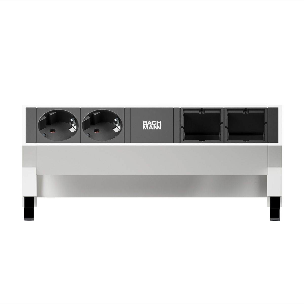 BACHMANN DESK2 2x Schutzkontakt 2x ABD GST18, weiß