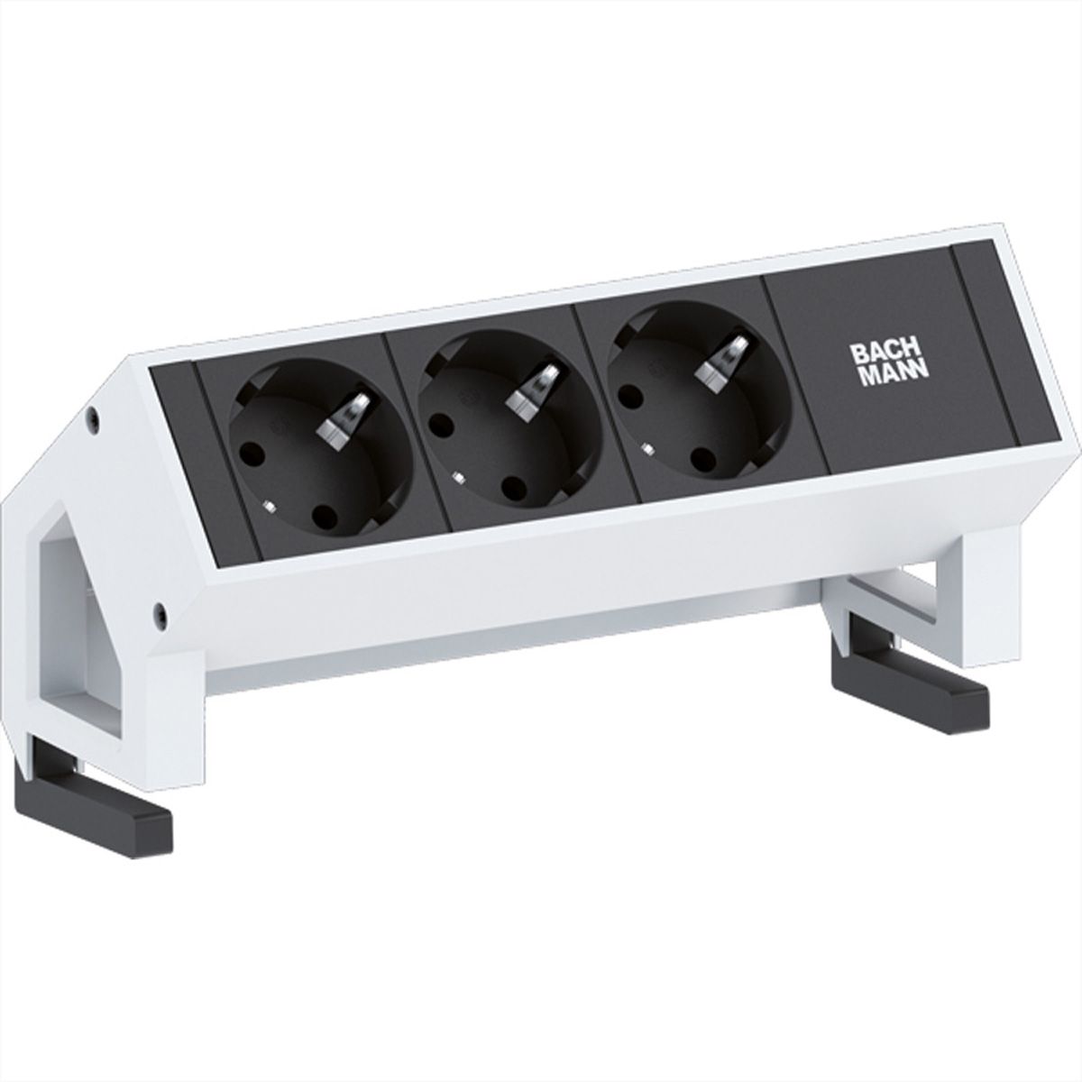 BACHMANN DESK2 3x Schutzkontakt GST18, weiß