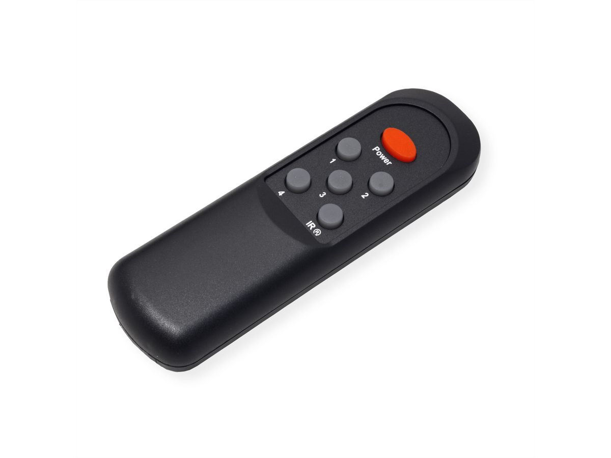 ROLINE 8K HDMI Switch, 4-fach, mit IR-Fernbedienung