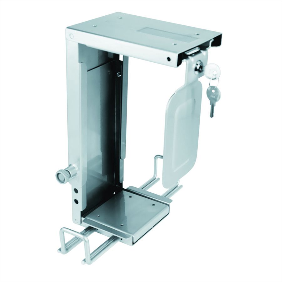 ROLINE Mini-PC-Halterung, abschliessbar, silber