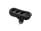 BACHMANN SMART Steckdosenleiste 3x Schutzkontakt, geschraubt, schwarz, 3 m