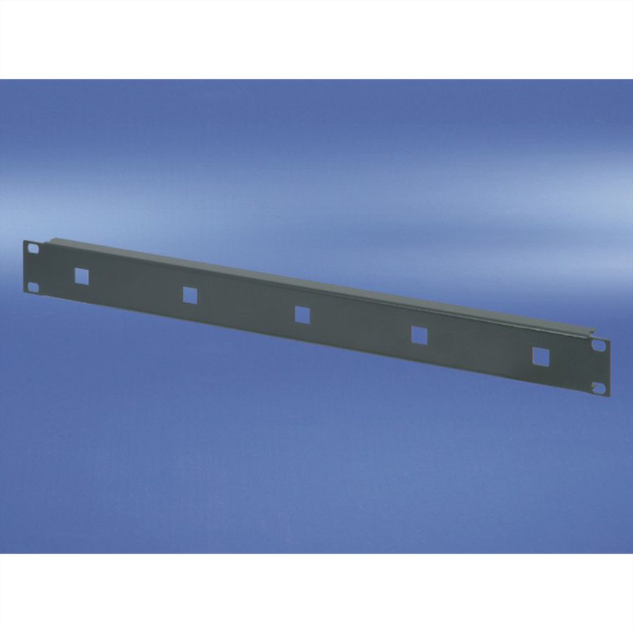 SCHROFF 19"-Frontplatte für Kabelösen - 19"FPL.1HE F.KAB.OES.RAL7021