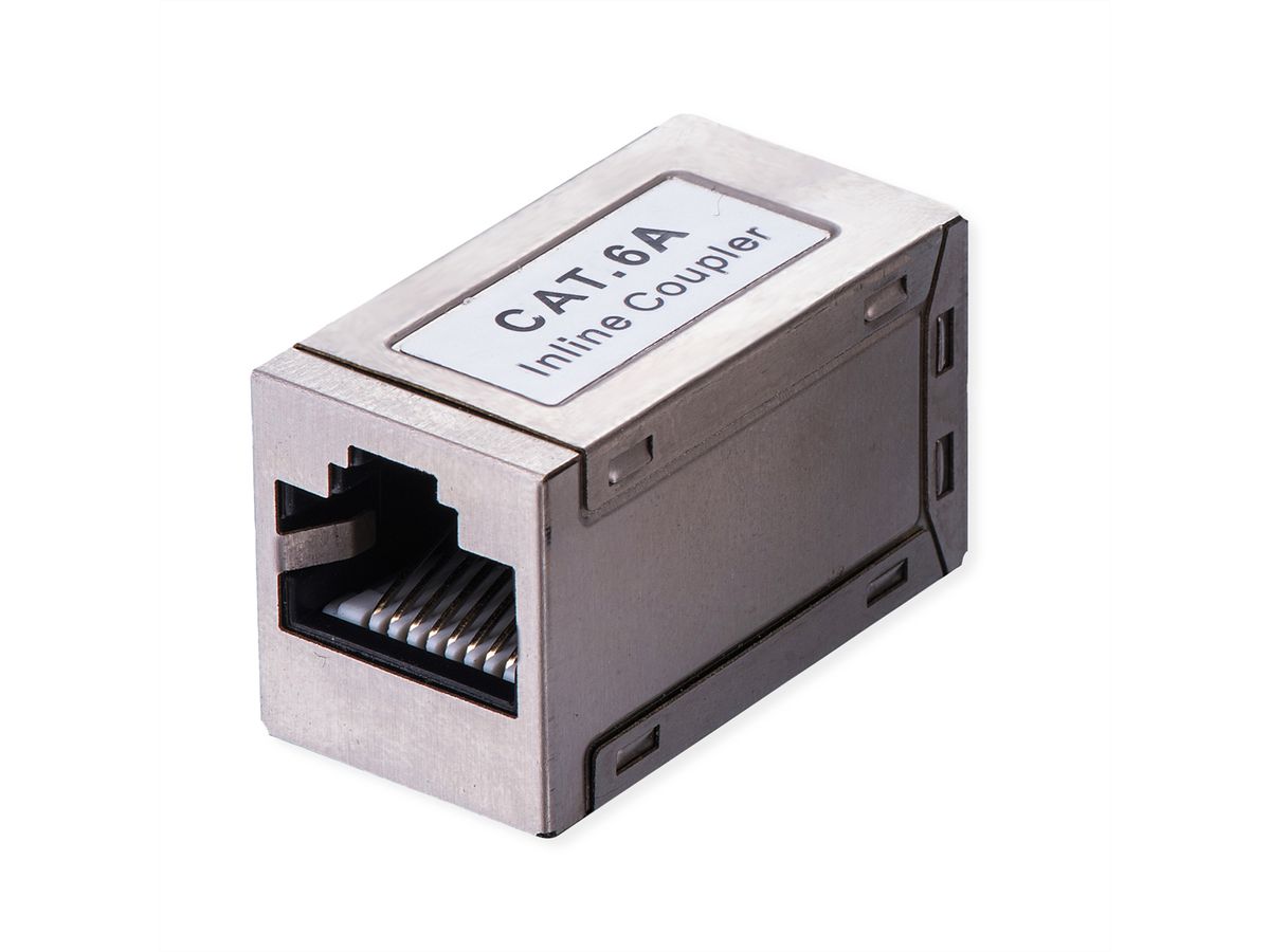 VALUE RJ-45 Kupplung geschirmt, Cat.6A (Class EA), silberfarben