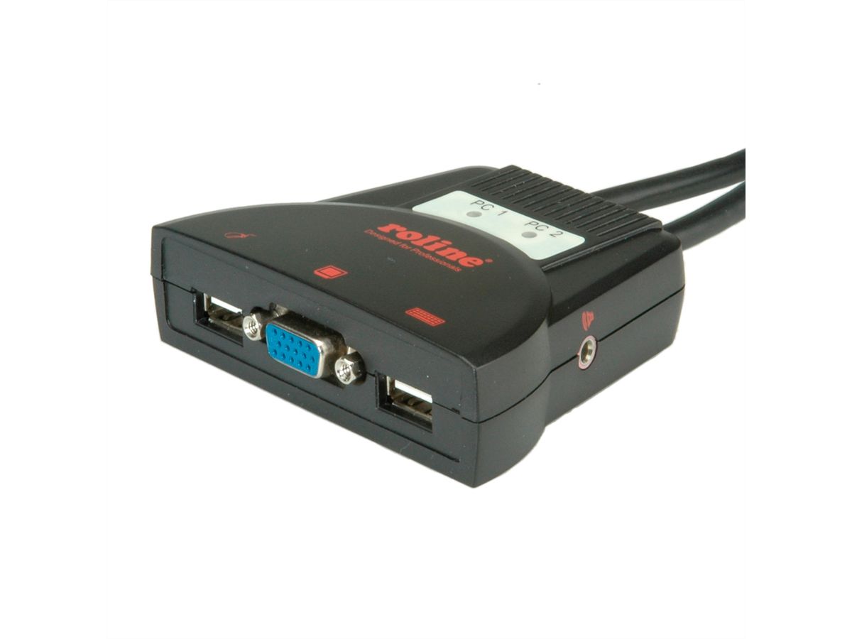 ROLINE KVM-Switch 'Star' 2 PCs, VGA, USB, Audio