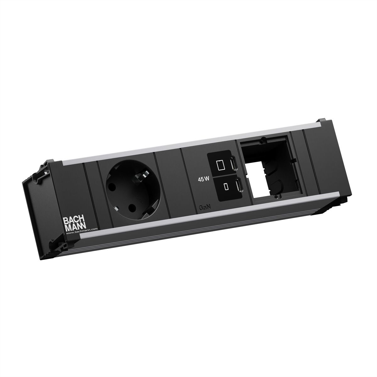 BACHMANN CONI 1xCEE7/3, 1xUSB C/C 45W 1xCM L=0,2m