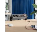 BACHMANN DESK2 ALU BLACK 2xSchutzkt.USB, USB Charger 22W A&C 1xABD 0,2m GST18