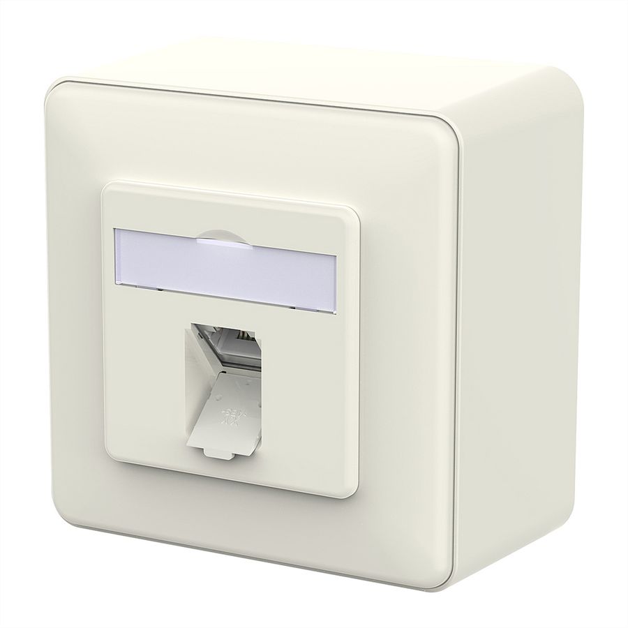 METZ CONNECT E-DAT C6A IDC Dose, 1 Port, AP, reinweiß