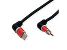 ROLINE USB 2.0 Kabel, Typ-C - Typ-C, ST/ST, 360° Rotation, schwarz / rot, 2 m