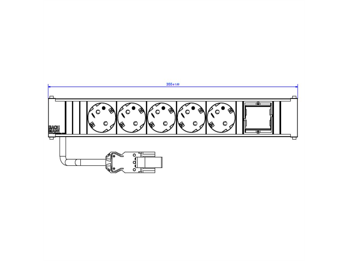 BACHMANN CONI Large 5x Schutzkontakt 1x ABD