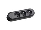 BACHMANN SMART Steckdosenleiste 3xCEE7/3 schwarz, ohne Zuleitung