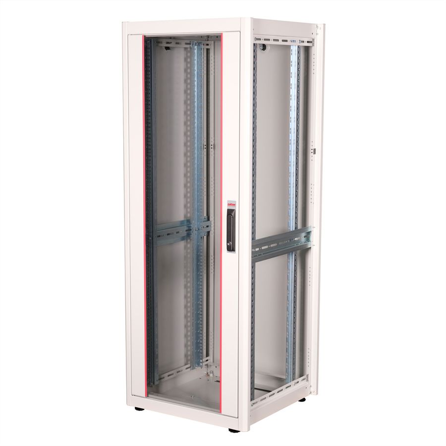 ROLINE 19-Zoll Netzwerkschrank Basic 32 HE, 600x600 BxT Glastür grau